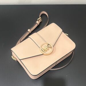 Michael Kors Tan Crossbody Bag with Gold Accent